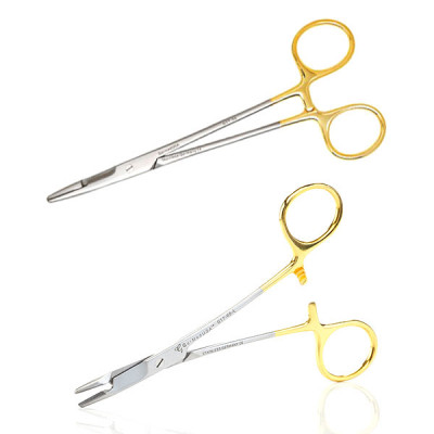 Olsen Hegar Needle Holder Left Hand with Scissors