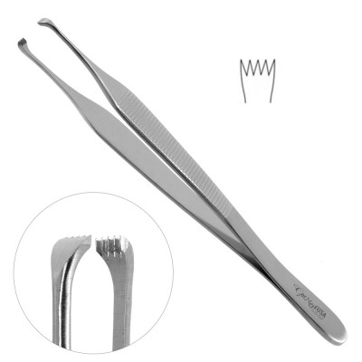 Beasley Babcock Tissue Forceps Cross Points 4 3/4 inch