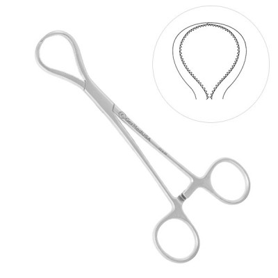 Lewin Bone Forceps 7 inch Slightly Curved Serrated Jaws