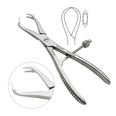 Patella Forceps 7 inch Sharp Teeth 2x2 With Speedlock Maximum Opening 48mm