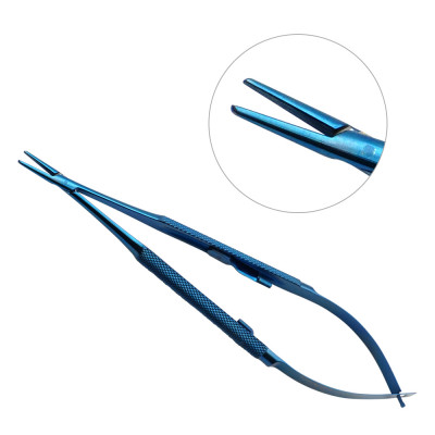 Jacobson Microvascular Needle Holder Straight 7 inch Titanium