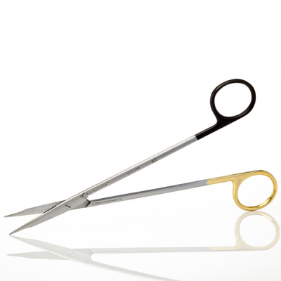 Stevens Tenotomy Scissors Tungsten Carbide Curved Super Sharp Gold Rings and Shanks