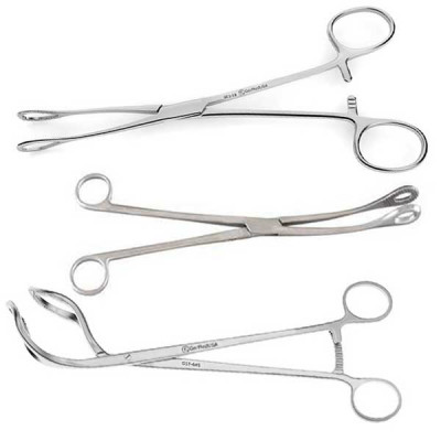 Uterine Dressing Forceps Curved