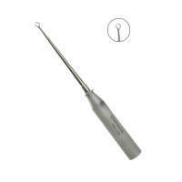 Cone Ring Curette 9" Knurled Handle Straight