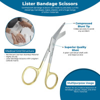 Lister Bandage Scissors 4 1/2˝ - Tungsten Carbide