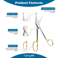 Lister Bandage Scissors 8˝ Large Ring - Tungsten Carbide