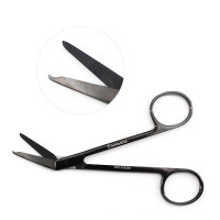 Stitch Scissors Stainless Steel 4 1/2" 45 Degree Gun Metal Coated