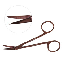 Stitch Scissors Stainless Steel 4 1/2" 45 Degree Rose Gold Coated