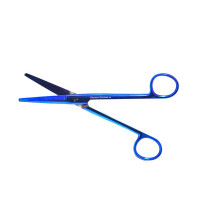 Mayo Dissecting Scissors Straight 6 3/4" Blue Coated