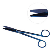 Mayo Dissecting Scissors Straight 6 3/4" Blue Coated