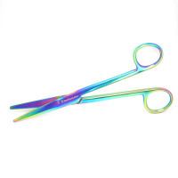 Mayo Dissecting Scissors Straight 6 3/4" Rainbow Coated