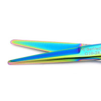 Mayo Dissecting Scissors Straight 6 3/4" Rainbow Coated