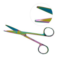 Mayo Dissecting Scissors 5 1/2" Curved - Rainbow Coated