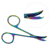 Northbent / Shortbent Stitch Scissors 3 1/2" Rainbow Coated
