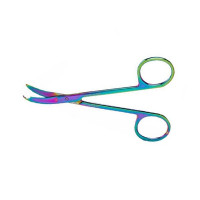 Northbent / Shortbent Stitch Scissors 3 1/2" Rainbow Coated