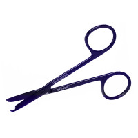 Suture Scissors 5 1/2" Straight Purple Coated