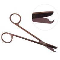 Suture Scissors 5 1/2" Straight Rose Gold Coated