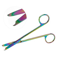 Suture Scissors 5 1/2" Straight Rainbow Coated