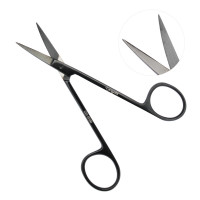 Iris Scissors 4 1/2“ Straight Gun Metal Coated