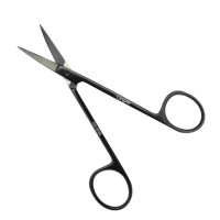 Iris Scissors 4 1/2“ Curved Gun Metal Coated
