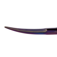 Iris Scissors 4 1/2“ Curved Purple Coated