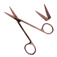 Iris Scissors 4 1/2“ Curved Rose Gold Coated
