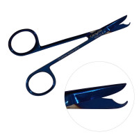 Littauer Stitch Scissors 4 1/2" Straight Blue Coated
