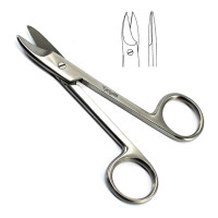 Wire Cutting Scissors 4" Straight Smooth