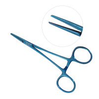 Halsted Mosquito Forceps 4 3/4" Straight - Blue Coated