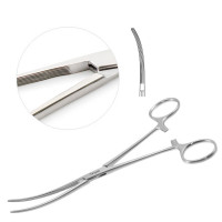 Bainbridge Forceps Curved 6" Longitudinal Serrated