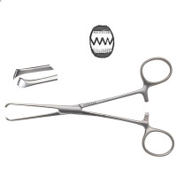 Pedifine Allis Tissue Forceps 4X5 Teeth 4 3/4"