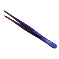 Thumb Tissue Forceps 5" 1x2 Teeth Purple Coated