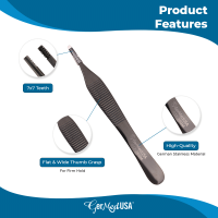 Brown Adson Forceps 4 3/4" Gun Metal Coated 7x7 Teeth