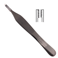 Brown Adson Forceps 4 3/4" Gun Metal Coated 7x7 Teeth