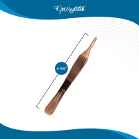 Brown Adson Forceps 4 3/4" Rose Gold Coated 7x7 Teeth