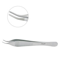Adson Dressing Forceps 4 3/4" Serrated Delicate Angled