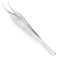 Adson Tissue Forceps 1x2 Teeth Delicate Angled 4 3/4"