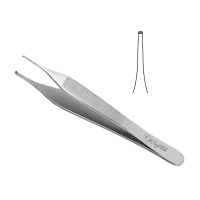 Adson Tissue Forceps 2x3 Teeth Delicate 4 3/4"