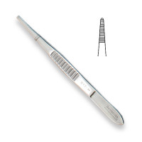 Dressing Forceps 5 1/2" Delicate Fluted Handle Serrated