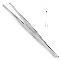 Tissue Forceps 4 1/2" Delicate Fluted Handle 1x2 Teeth