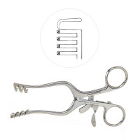 Weitlaner Retractor 3x4 Teeth 6 1/2" Sharp