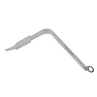 Bent Hohmann Retractor 11 1/2'' 10" Handle 18mm Blade 90 Degree 4 1/4'' Working Length - Blunt End 2 Holes