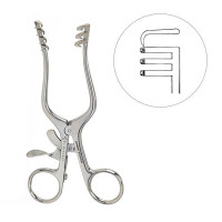 Weitlaner Retractor 3x4 Teeth 8" Sharp