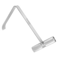 T-Handle Retractor 14" 32mm X 110mm Angled Blade with Teeth Blunt