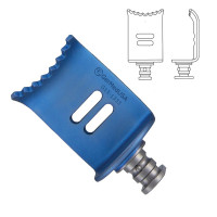 CCR Blade 8 Teeth Lateral 24x35mm Depth Fenestrated Titanium Blue