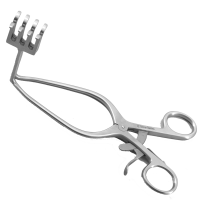 Deep Gelpi Retractor 8 1/2" 90 Degree Angle 2 1/2" 4x4 Blunt Points Ratchet