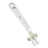 Collateral Soft Tissue Retractor 9 1/2" Curved 45mm Blade 11mm 2 Prong 2 Holes