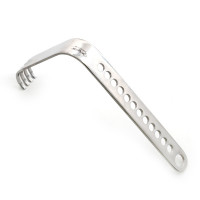 Square Surgical Retractor Blade Curved Flat 4"