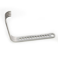 Square Surgical Retractor Blade Curved Flat 6"