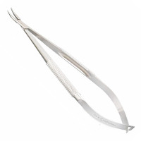 Micro Surgery Needle Holder  7 1/8" Curved Jaws With Lock